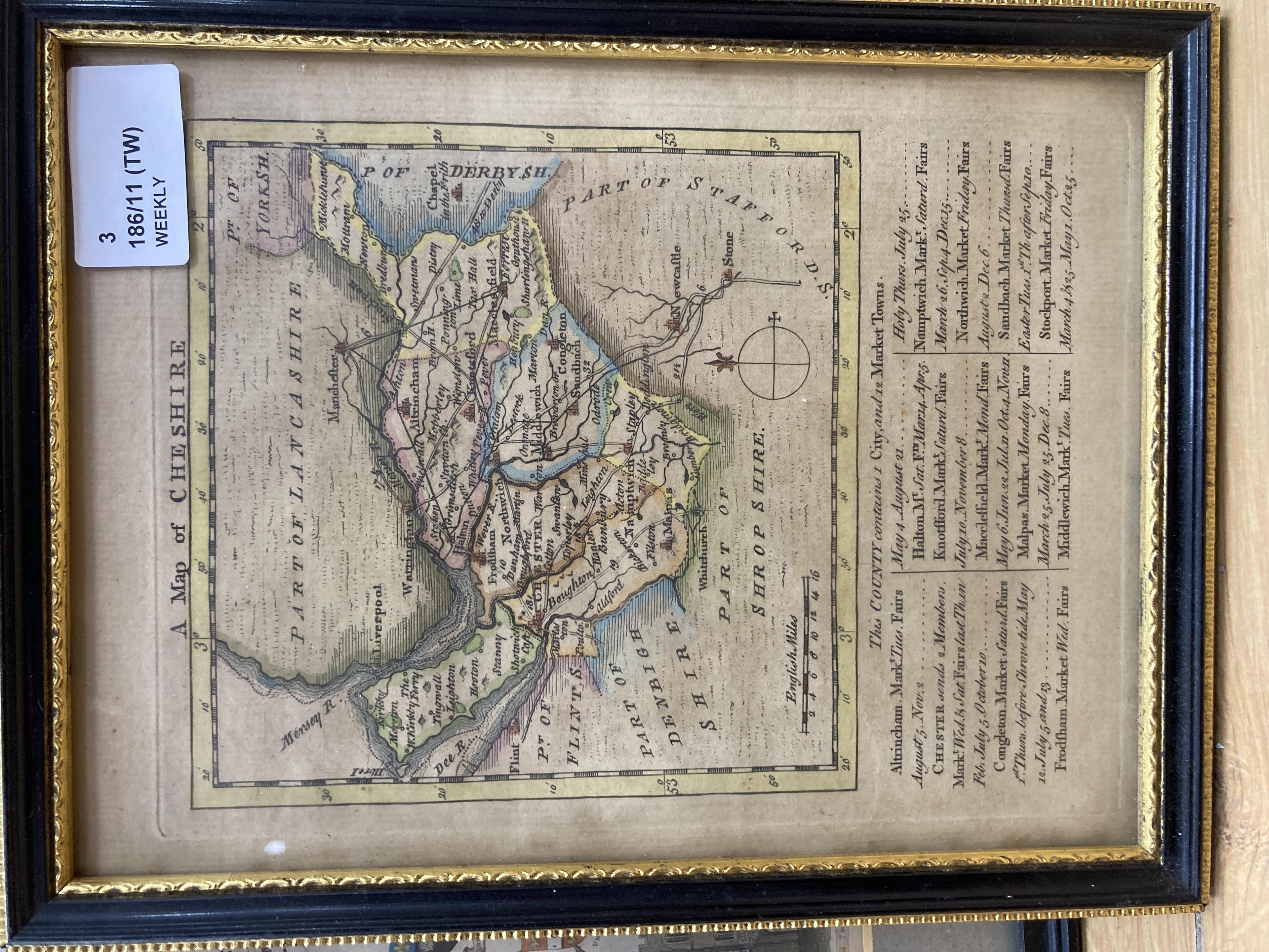 Christopher Saxton and John Speed, Norfolk, hand-coloured engraved map with a plan of Norwich, 1631 or later and two smaller maps